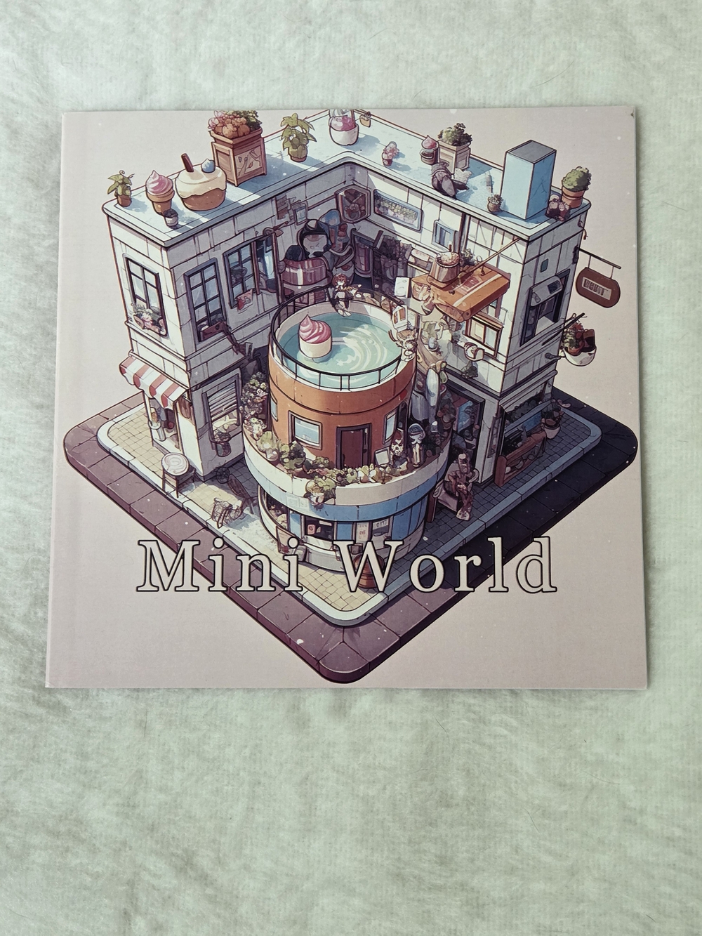 Mini World 8" colouring book small worlds imagined for you to colour